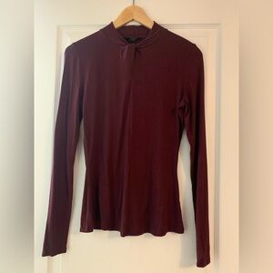 RW&co Burgundy Long Sleeve Top